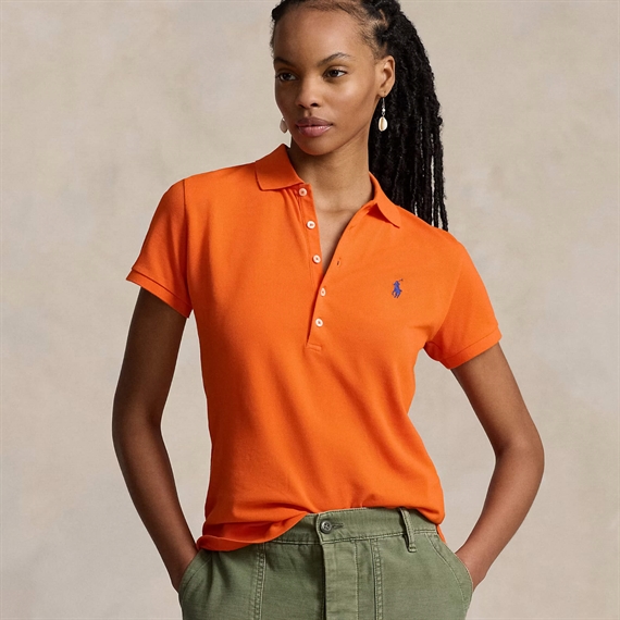 Polo Ralph Lauren Slim Fit Stretch Polo Shirt, Sailing Orange